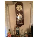 Misc. lot- wall decor, clock, globes, figurines,