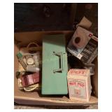 Misc bottles, hand tools, hardware, etc