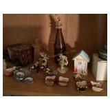 Misc. lot - figurines, dolls, candles, home