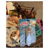 Misc lot- dolls, furniture, accessories, etc.