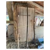 2 Butchering kettle stirs, largest is 90" h