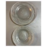 7 Christmas tree pattern, glass plates, 10.5"