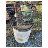 Potomac farms Metal milk crate, spray tank,