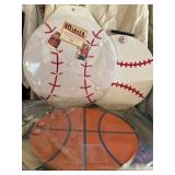 4 Sport shape memo boards. 3 NIP 14" dia