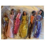 6 Barbie type dolls
