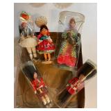 5 dolls, Portugal, England, Turkey etc, 8" tallest