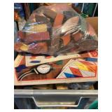 Wood toy blocks, etc.