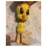 Vtg flocked Tweetie bird, 6"