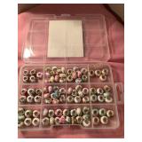 60+ 925 beads w/plastic case