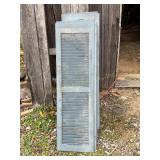 Blue plastic shutters, 14x46.5"