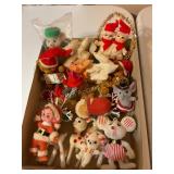 Christmas ornaments, plastic, felt,