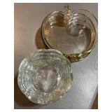 5 glass apple luncheon plates 8ï¿½ dia, 6 snack
