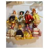 8 Blue Bonnet Dolls of the World ,8" tall