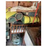 2 corner lots, sleeping bag padding, crib, cot,