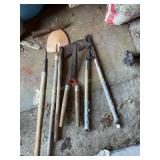 Corn chopper, head, trimmers, small shovel,