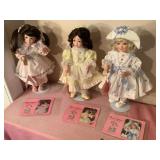 3 Paradise Galleries porcelain dolls, Cotton
