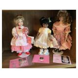 3 Paradise Galleries porcelain dolls,  Candy