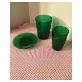 3 pc. Sandwich glass, Anchor Hocking?