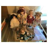 12+ Misc dolls, tallest is 15.5"