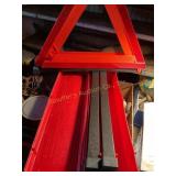 3 road flares in case