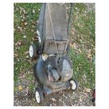 Poland mower w/ bagger, 20", shows wear