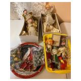 Misc Christmas decor, angels, etc