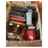 8+ tins of playing cards, poker chips etc