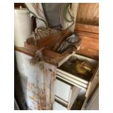 Metal 3 drawer cabinet with contents rope,