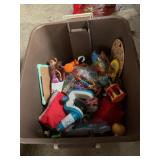 Misc. toys in tote