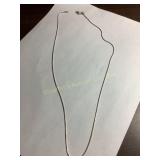 Sterling silver 925 snake chain necklace, 22",