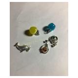 5 Sterling silver 925 charms pendants, .48 oz.