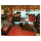 Contents of table - baskets, ceiling fan
