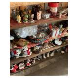 Contents of shelf, holiday decor, Hallmark