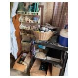Shelf contents & cart w/ contents, holiday,