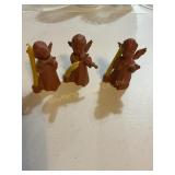 3 clay/ ceramic? Angels, Germany, 3" tall