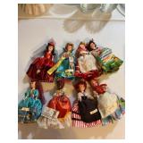 8 Blue Bonnet Dolls of the World 8" tall