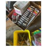 Tools, sockets, hand saws, cabinet handles etc