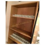 Wood book shelf, 35x13x72"