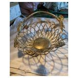 Godinger silver plated grape basket 11"D