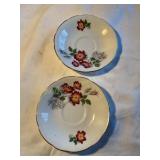 2 Royal Kendal fine bone China saucers