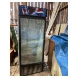 Pepsi cooler, 78x29.5x29", working, shows wear