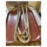 6 Meat butchering hooks, largest is 22"