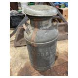 H P Hood & Sons milk can