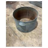 Round metal bucket w/one handle 16x12"
