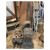 Bucks Cast iron stove w/attachments, heavy bring