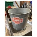 Wheeling galvanized heavy duty bucket