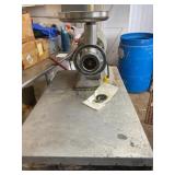 Hobart meat grinder model 4322, w/ metal table