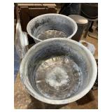 2 Aluminum pans, 15" dia