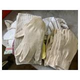 Misc lot hand towels, gloves