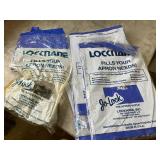 5 Locknane Blue vinyl butcher aprons, most NIP